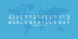 © Jobzdesign (CF : 84) - vector graphic of world braille day good for world braille day celebration. flat design. flyer design.flat illustration.