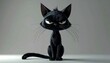 © Boto - Cartoon black cat with an angry expression