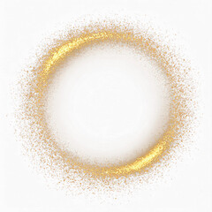 Wall Mural - PNG Golden sparkling circular light burst