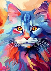  cute cat painting