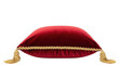 © Mahmudur - Red velvet cushion with golden tassels isolated on transparent background in studio
