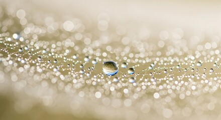 Dew Drops on Spiderweb - Macro, Nature, Delicate Web