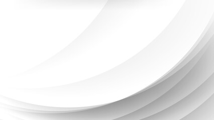 Wall Mural - white abstract background with curved, layered elements