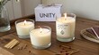 © Finasulizi - Tranquil Scene with Scented Candles and Unity Theme for Peaceful Moments in Home Decor with Warm Glow and Natural Elements