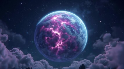 Wall Mural - Fantasy Planet Nebula Space Cosmic Background Galaxy
