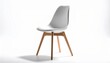 © Jetts - Minimalist White Chair with Wooden Legs