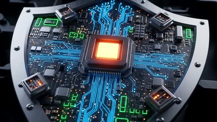 Cybersecurity Shield Concept: Visualizing Data Protection and System Security measures