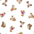 © daicokuebisu - Cute bear seamless pattern perfect for textiles,