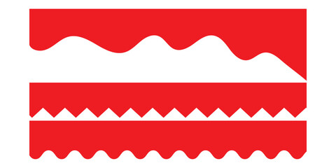 Curved background section and frame template. Curved border shape, dividers Shapes for website design