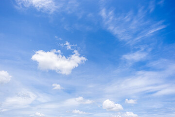 Wall Mural - clear blue sky background,clouds with background, blue sky background with tiny clouds. white fluffy