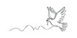 © Maestro - Dove flying with flowing line motif