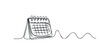 © Maestro - Continuous line drawing of a desk calendar and waveform