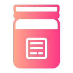 Wall Mural - butter jar gradient icon