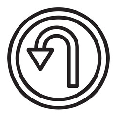 Wall Mural - directions line icon