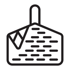 Wall Mural - picnic basket line icon