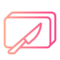 Wall Mural - cutting board gradient icon