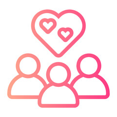 Wall Mural - family gradient icon