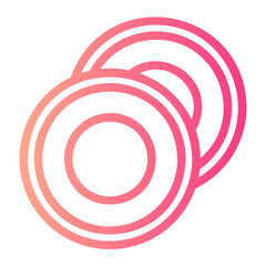 Wall Mural - plate gradient icon