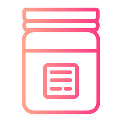 Wall Mural - butter jar gradient icon