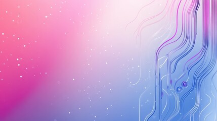 Canvas Print - A Captivating Abstract Composition of Pink and Blue Hues, Elegantly Intertwined with Soft Light