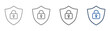 © mujahadah  - outline icon set security with shield and padlock design