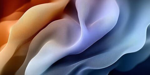 Canvas Print - Elegant Abstract Fabric Structure with Flowing Waves and Gradient Colors for Modern Design