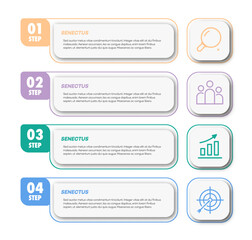 Wall Mural - Infographic template 4 options or step 3d color style for start up, logic analysis, presentation, business strategy, theory basic operation vector 10 eps