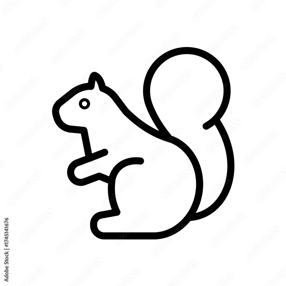 Squirrel Vector Icon squirrel - vector icon Stock Vector | Adobe Stock