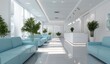 © AndiAzis - Modern and Bright Hospital Waiting Area with Comfortable Seating and Green Plants