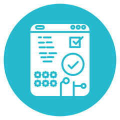 Wall Mural - Code Testing icon vector image. Can be used for Computer Programming.