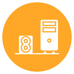Wall Mural - Computer icon vector image. Can be used for Electric Circuits.