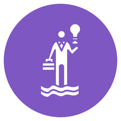 Wall Mural - Crisis Management icon vector image. Can be used for Risk Management.