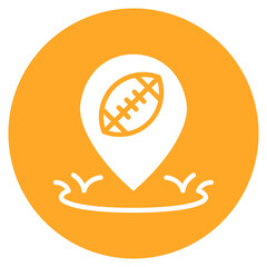 Wall Mural - Rugby Location icon vector image. Can be used for Rugby.