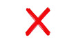 © Graphic Store - Red x mark symbol isolated on transparent background
