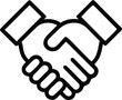 © Rahimun - Simple handshake line art icon isolated on white background