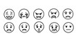 © Handrey - Set of emoji expressions, conveying various emotions and feelings in a simple style