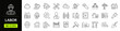 © SMUX - Labor Web Icon Set in Line Style. Collection of Construction Linear Icons, Including labour day, renovation, repair, work tools, materials, workers, building, business and more. Editable Stroke