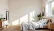 © MakeitEasy - An interior space that appears to be a modern bedroom. The room is brightly lit, possibly from natural light, highlighting the minimalist decor