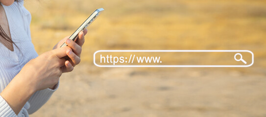 Sticker - https address. internet search concept