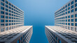 © utaem2022 - Modern architecture office building creating abstract symmetry pattern