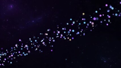 Wall Mural - Seamlessly looping abstract ethereal light particles floating gently in a cosmic environment for a peaceful animation soft, motiongraphic, dust