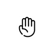 © FatemaStock - Vector art of outline icon of a human hand with fingers spread