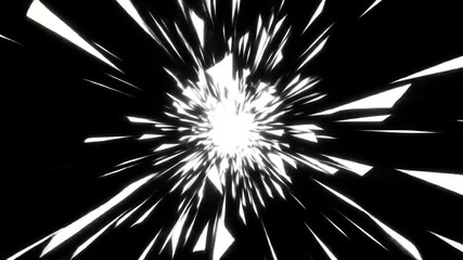 Wall Mural - Abstract explosion of light and shards creating a dynamic visual effect
