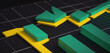© adobe - There is a green and yellow sign on black surface illustration expression motion emotion gesture scene style movement design depth figure colorful backgrounds frame creative cartoonish