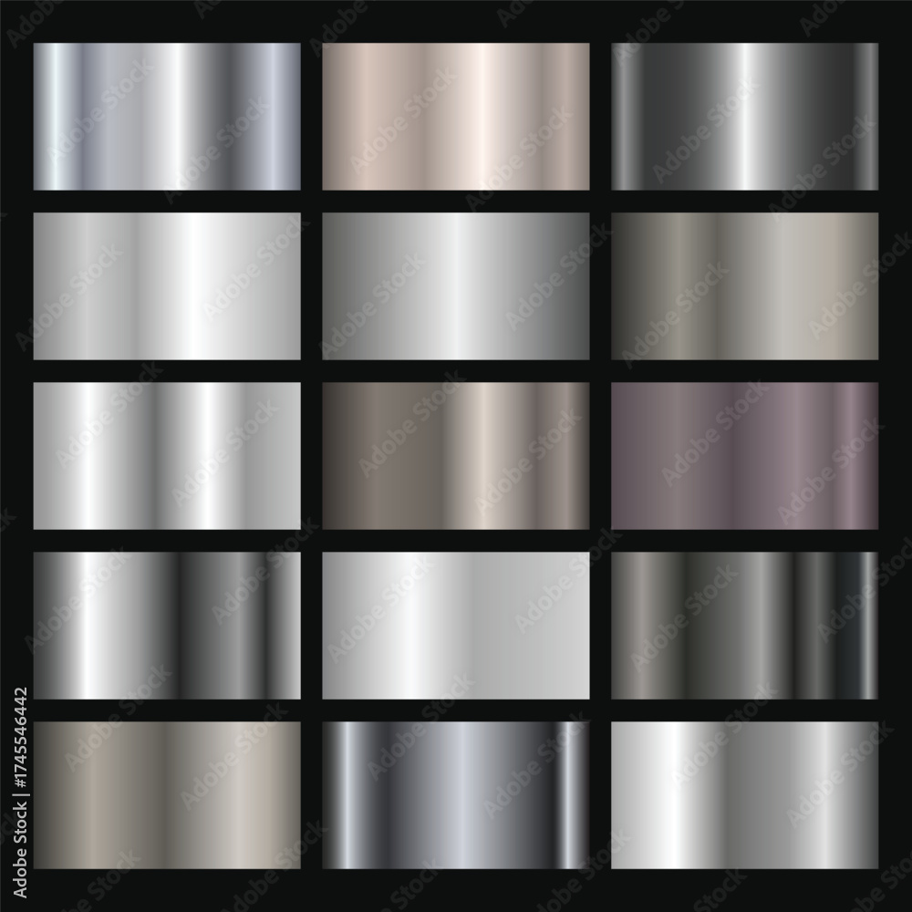 chrome color foil texture background. silver color gradient. vector ...