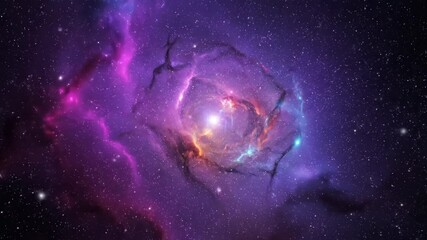 Wall Mural - close-up shot of mesmerizing, swirling cosmic dust and gas clouds forming intricate patterns within 
