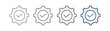 © mujahadah  - outline icon set functional with gear and check mark design
