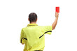 © Ljupco Smokovski - Rear view shot of a referee showing a red card
