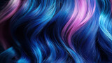 Vibrant blue and pink hair color trends for modern hairstyles and beauty advertising, a bold statement for fashion and creative expression, artistic hair dye