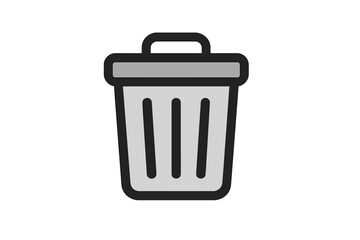 Wall Mural - Trash icon symbol for delete, remove, or recycle. Trendy filled line style vector illustration for website design, app UI, logo isolated on white background